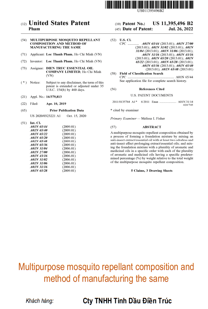 Multipurpose mosquito repellant composition and method of manufacturing the same