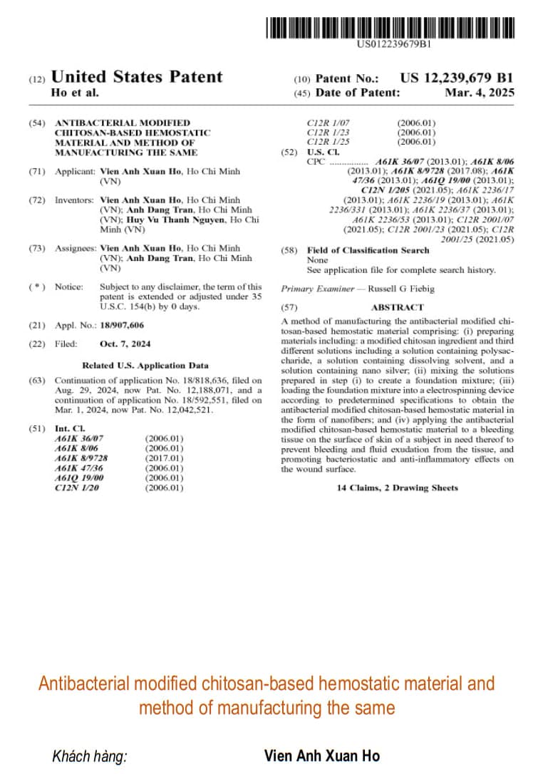Antibacterial modified chitosan-based hemostatic material and method of manufacturing the same