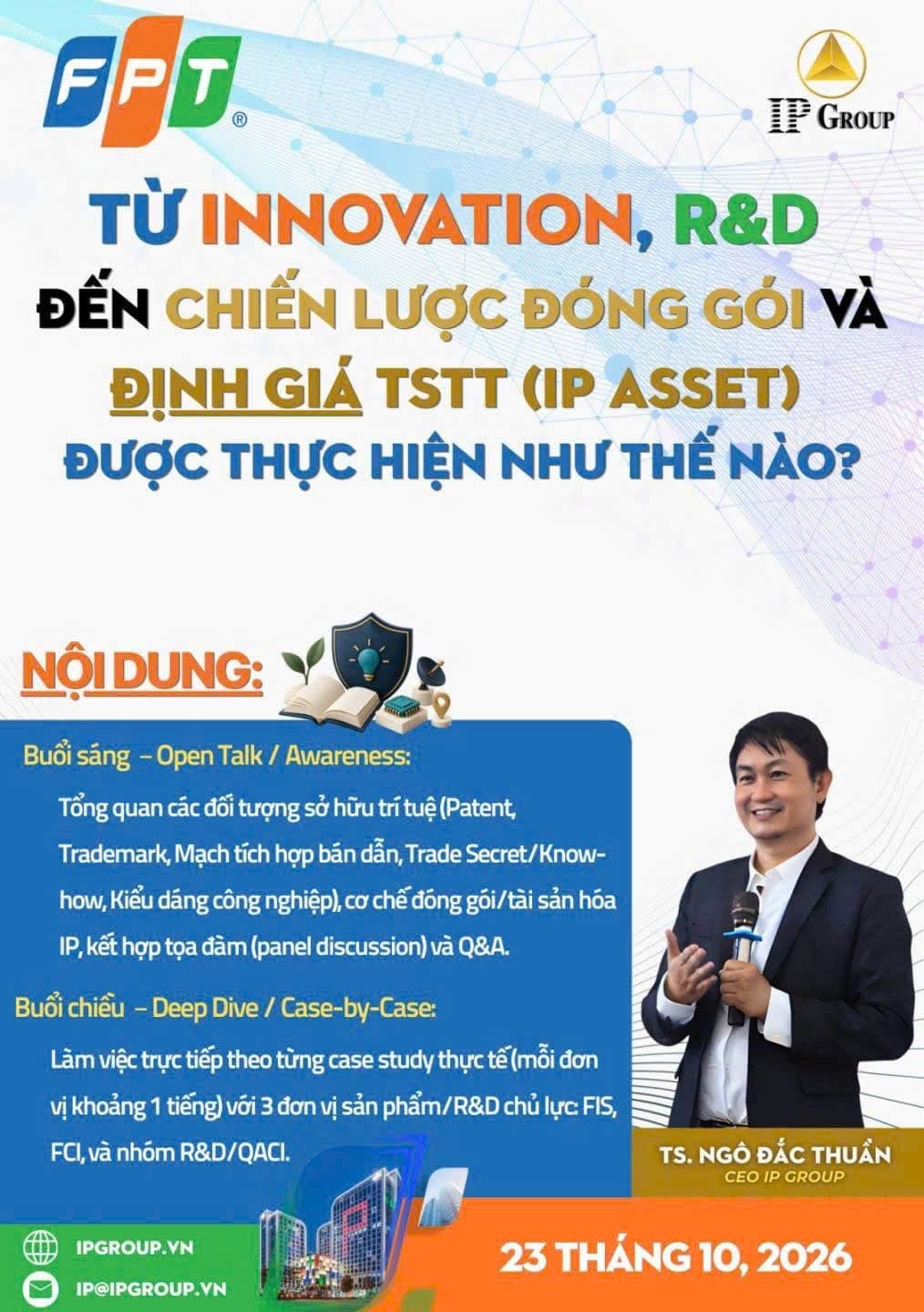 From Innovation and R&D to intellectual-property packaging and IP-asset valuation